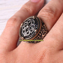 925 Sterling Silver Oval Small Onyx Stone Mens Ring silverbazaaristanbul 