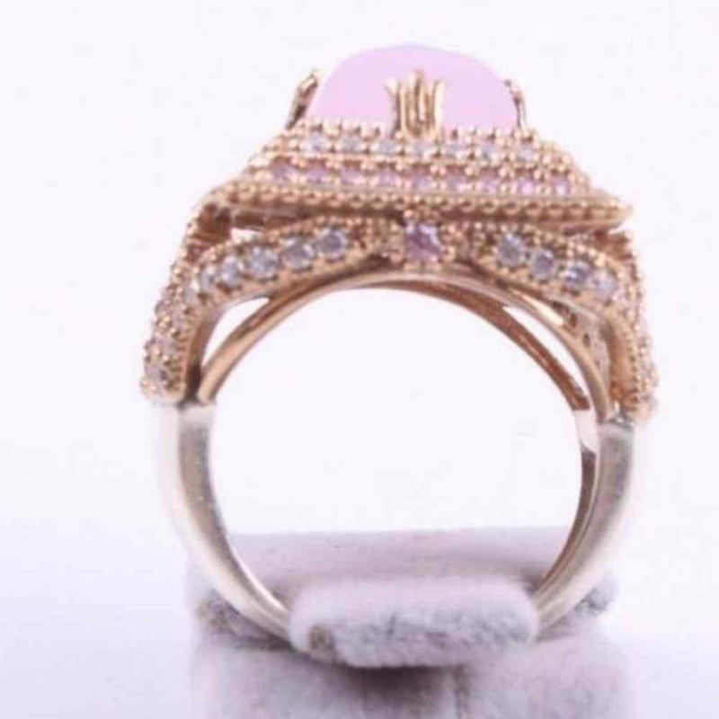 925 Sterling Silver Pink Agate Stone Handmade Women Lady Ring silverbazaaristanbul 