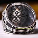 925 Sterling Silver Popular Black Zircon Onyx Stone Mens Ring silverbazaaristanbul 