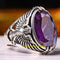 925 Sterling Silver Purple Amethyst Stone Luxury Eagle Mens Ring silverbazaaristanbul 