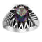 925 Sterling Silver Rainbow Mystic Topaz Stone Luxury Mens Ring silverbazaaristanbul 