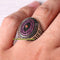 925 Sterling Silver Ruby Red Oval Stone Mens Ring silverbazaaristanbul 