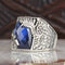925 Sterling Silver Sapphire Stone Leaf Mens Ring silverbazaaristanbul 