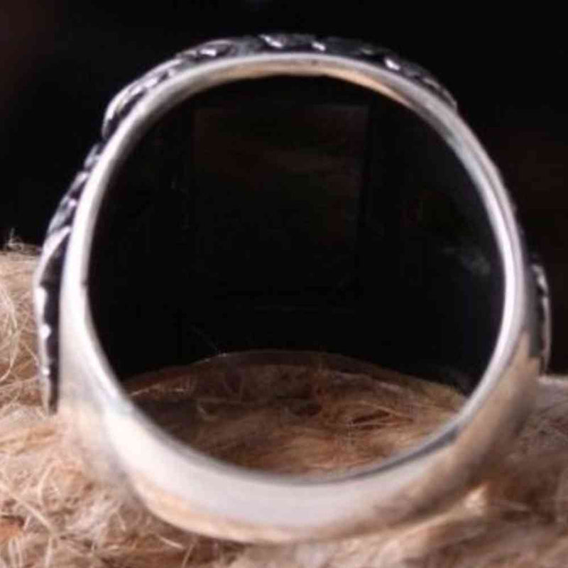 925 Sterling Silver Scorpion Black Onyx Stone Mens Ring silverbazaaristanbul 