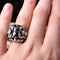 925 Sterling Silver Scorpion Black Onyx Stone Mens Ring silverbazaaristanbul 