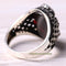 925 Sterling Silver Scorpion Design Red Ruby Stone Mens Ring silverbazaaristanbul 
