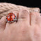 925 Sterling Silver Solid Orange Amber Stone Mens Ring silverbazaaristanbul 