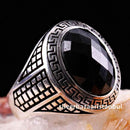 925 Sterling Silver Special Black Onyx Stone Mens Ring silverbazaaristanbul 