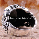 925 Sterling Silver Special Black Onyx Stone Mens Ring silverbazaaristanbul 