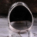 925 Sterling Silver Special Black Onyx Stone Mens Ring silverbazaaristanbul 
