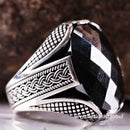 925 Sterling Silver Special Black Onyx Stone Mens Ring silverbazaaristanbul 