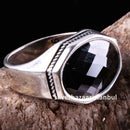 925 Sterling Silver Special Black Onyx Stone Mens Ring silverbazaaristanbul 