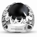 925 Sterling Silver Special LUXURY Onyx Stone Mens Man Ring silverbazaaristanbul 