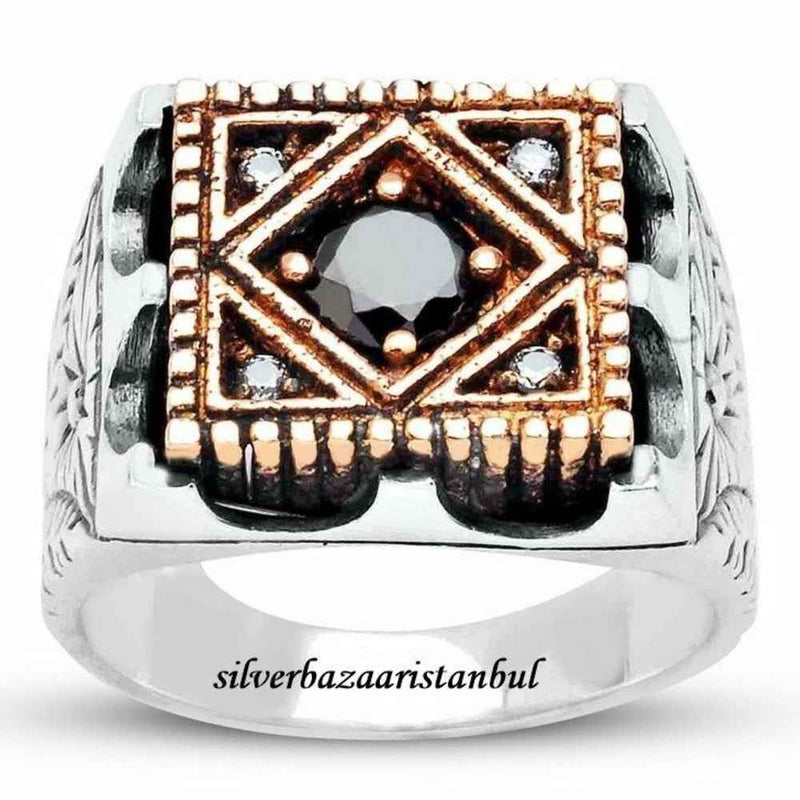 925 Sterling Silver Special Luxury Onyx Stone Mens Man Ring silverbazaaristanbul 