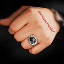 925 Sterling Silver Special LUXURY Onyx Stone Mens Man Ring silverbazaaristanbul 