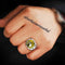 925 Sterling Silver Special Luxury Peridot Stone Mens Ring silverbazaaristanbul 