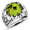 925 Sterling Silver Special Luxury Peridot Stone Mens Ring silverbazaaristanbul 