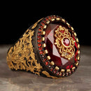 925 Sterling Silver Special Ruby Stone Luxury Mens Ring silverbazaaristanbul 