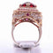 925 Sterling Silver Square Ruby Stone Luxury Ladies Women Ring silverbazaaristanbul 