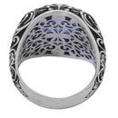 925 Sterling Silver Stylish Sapphire Stone Mens Ring silverbazaaristanbul 