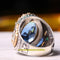925 Sterling Silver Tourmaline and Emerald Stone Mens Ring silverbazaaristanbul 
