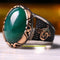 925 Sterling Silver Turkish Jewelry Ottoman Agate Aqeeq Stone Mens Ring silverbazaaristanbul 