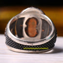 925 Sterling Silver Turkish Jewelry Ottoman Agate Aqeeq Stone Mens Ring silverbazaaristanbul 