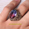 925 Sterling Silver Turkish Nice Color Tourmaline Stone Mens Ring silverbazaaristanbul 