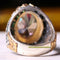 925 Sterling Silver Turkish Tourmaline Rainbow Emerald Mens Ring silverbazaaristanbul 