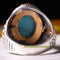 925 Sterling Silver Vein Shape Turquoise Stone Mens Ring silverbazaaristanbul 