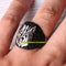 925 Sterling Silver Wolf Design Onyx Stone Mens Ring silverbazaaristanbul 