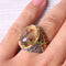 925 Sterling Silver Yemen Agate Aqeeq and Onyx Lux Mens Ring silverbazaaristanbul 