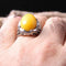 Agate Yellow Stone 925 Sterling Silver Mens Ring silverbazaaristanbul 