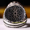 Antique Handmade 925 Sterling Silver Green Agate Aqeeq Stone Mens Ring silverbazaaristanbul 