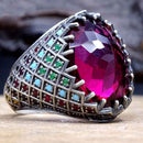 Art of Pinning Multi Stone Luxury 925 Sterling Silver Mens Ring silverbazaaristanbul 