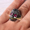 Authentic Skull Gothic Ruby Stone 925 Sterling Silver Mens Ring silverbazaaristanbul 
