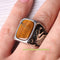 Big Eye Eagle Style Handmade 925 Sterling Silver Tigers Eye Mens Ring silverbazaaristanbul 