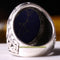 Big Heavy Lapis Stone Luxury 925 Sterling Silver Mens Ring silverbazaaristanbul 