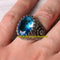 Bright Aquamarine Stone Turkish Jewelry 925 Sterling Silver Mens Ring silverbazaaristanbul 