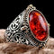 Claw Amber Stone 925 Sterling Silver Ring for Men silverbazaaristanbul 