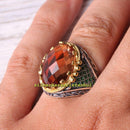 Color Changing Alexandrite and Emerald 925 Sterling Silver Mens Ring silverbazaaristanbul 