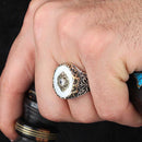 copy of 925 Sterling Eagle Sapphire and Onyx Stone Mens Ring silverbazaaristanbul 