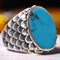 copy of 925 Sterling Eagle Sapphire and Onyx Stone Mens Ring silverbazaaristanbul 