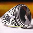 Copy of 925 Sterling Eagle Sapphire and Onyx Stone Mens Ring silverbazaaristanbul 