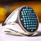 Copy of 925 Sterling Eagle Sapphire and Onyx Stone Mens Ring silverbazaaristanbul 