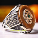 Copy of 925 Sterling Eagle Sapphire and Onyx Stone Mens Ring silverbazaaristanbul 