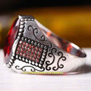 Copy of 925 Sterling Eagle Sapphire and Onyx Stone Mens Ring silverbazaaristanbul 
