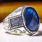 Copy of 925 Sterling Eagle Sapphire and Onyx Stone Mens Ring silverbazaaristanbul 