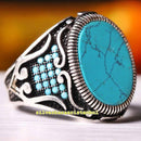Copy of 925 Sterling Eagle Sapphire and Onyx Stone Mens Ring silverbazaaristanbul 