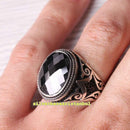 Copy of 925 Sterling Eagle Sapphire and Onyx Stone Mens Ring silverbazaaristanbul 